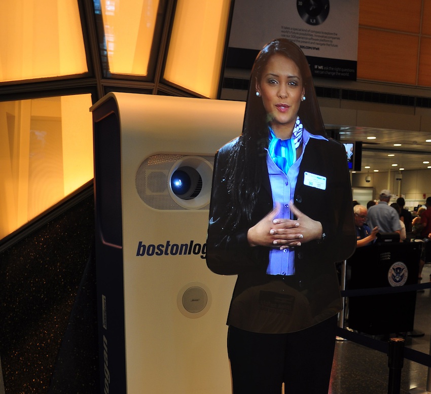 Tensator representatives say the life-like hologram assistant, which can speak English and Spanish, will be set up at Terminals A, B, and C. Right now, Tensator holograms have been situated at Terminal E since June 2012