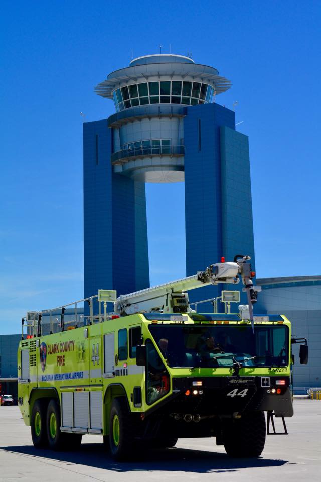 Fire Vehicle at D Gates Ramp Tower-April 2015