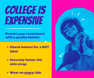 Social media graphic that depicts costs of not obeying moped laws