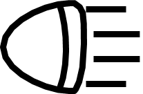 Outline of high beam icon 