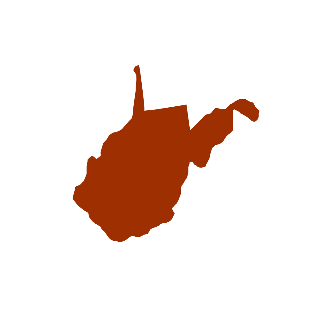 Vector graphic of West Virginia