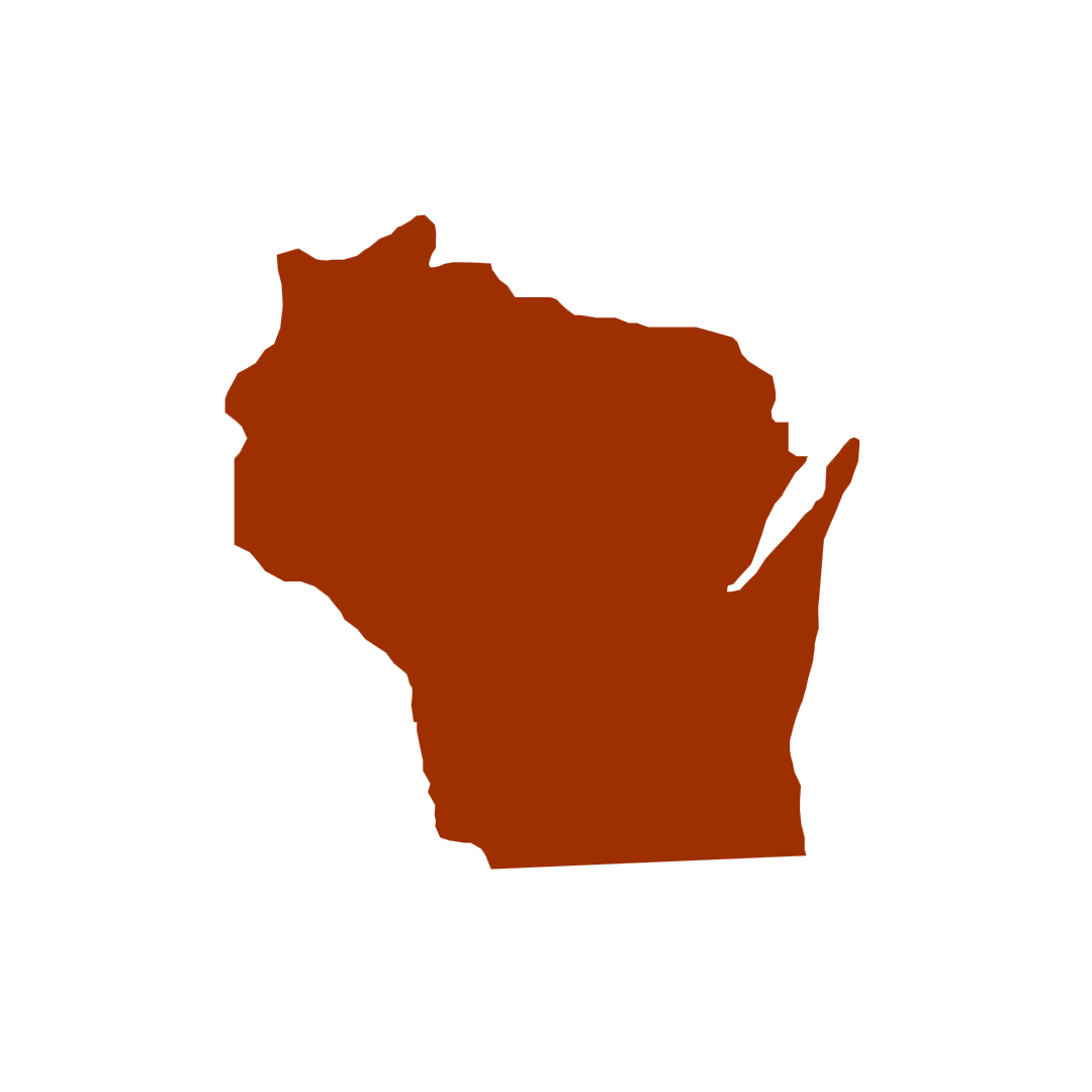 Vector graphic of Wisconsin